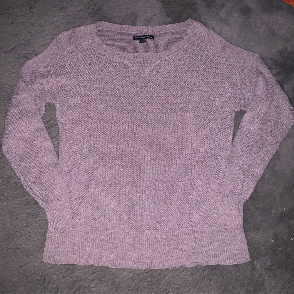 AEO🦅 Purple Waffle Sweater